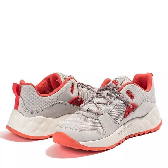 Timberland Solar Wave Trail Running Sneakers Lt Grey Orange/Coral - Picture 4 of 13